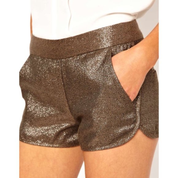 French Connection Galaxy Crepe Hot Pant Shorts 4 - Picture 3 of 9